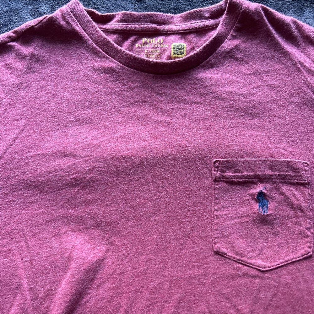 Polo Ralph Lauren Classic Fit Red Jersey Pocket T-shirt Men’s Size Medium